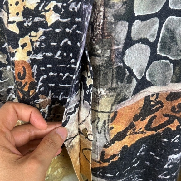 Simply Arts by Dolcezza Graphic Artistic Long Sleeve Tunic Blouse Size XXL - Picture 7 of 14